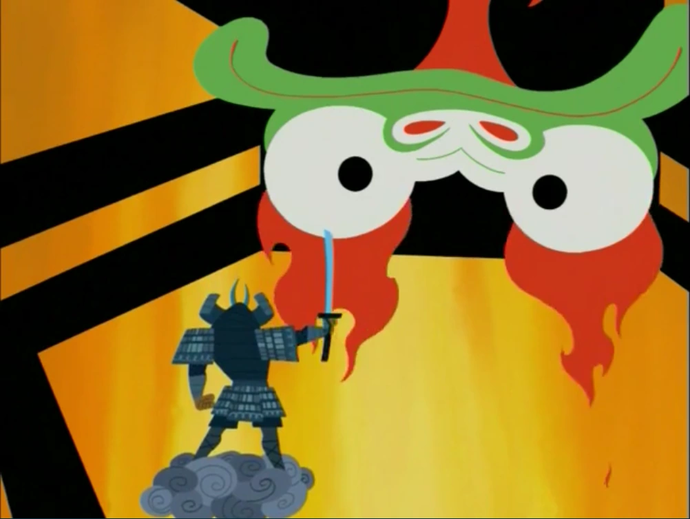 Aku confronting the Emperor