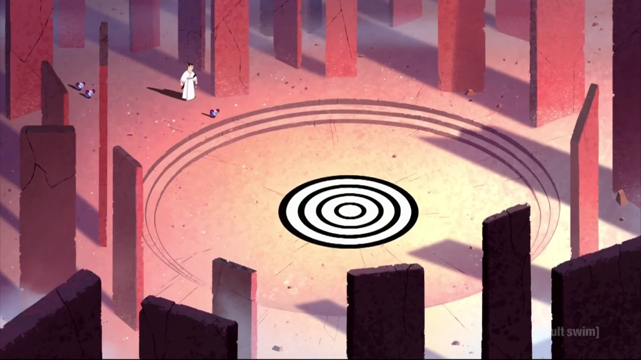 A time portal opening in the sand